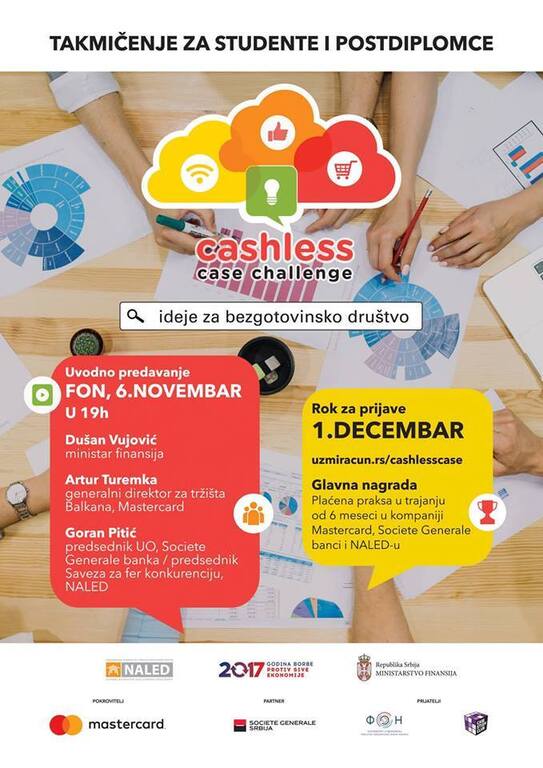 Studentsko takmičenje za najbolje ideje za razvoj bezgotovinskog društva - Cashless case challenge