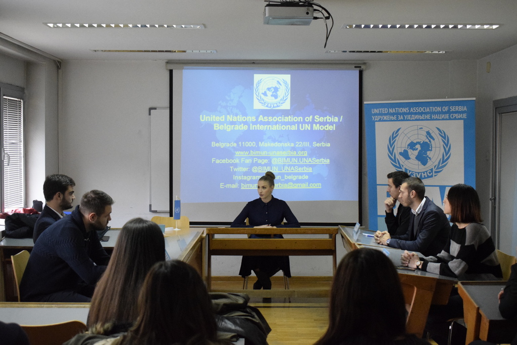 Predstavljanje projekta Beogradski međunarodni model Ujedinjenih nacija (BIMUN/BIMUN)