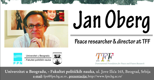 Predavanja dr Jana Oberga - Conflict Resolution Practice: Syria, Photography & Media Images