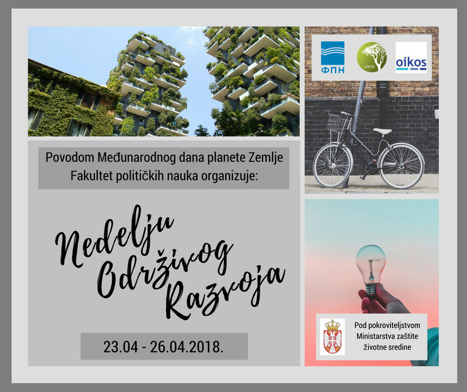 Nedelja održivog razvoja na Fakultetu političkih nauka