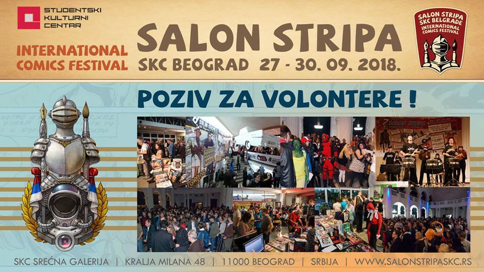 Poziv za volontere na 16.međunarodnom salonu stripa