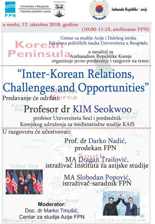 Predavanje i razgovor na temu "Inter-Korean Relations, Challenges and Opportunities"