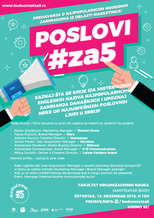 Najzanimljiviji Poslovi #za5 iz oblasti marketinga