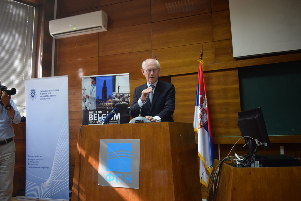Održano predavanje počasnog predsednika Evropskog saveta Hermana Van Rompeja