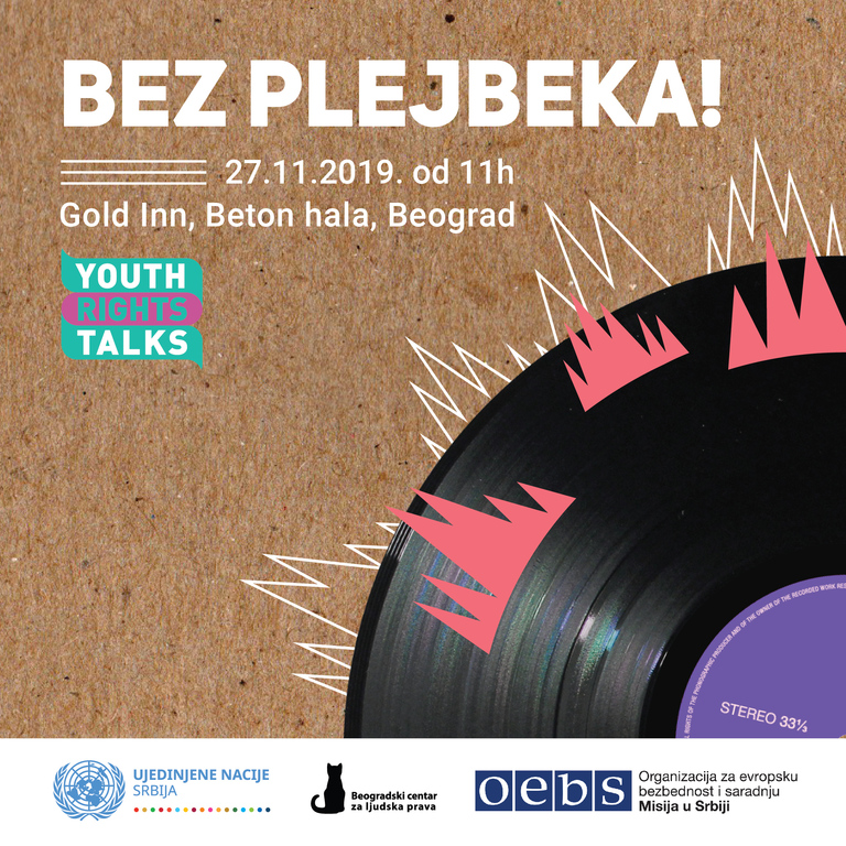 Poziv na događaj Youth Rights Talks 2019 #BezPlejbeka