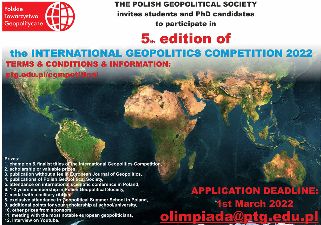 Polish Geopolitical Society: The International Competition in Geopolitics